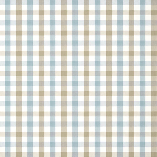 Anna French Antilles Saybrook Check Wallpaper - Spa Blue & Beige