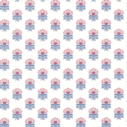 Anna French Antilles Milford Wallpaper Sample - Red & Blue