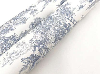 Toile Resource Library Campagne Toile Wallpaper - Blue