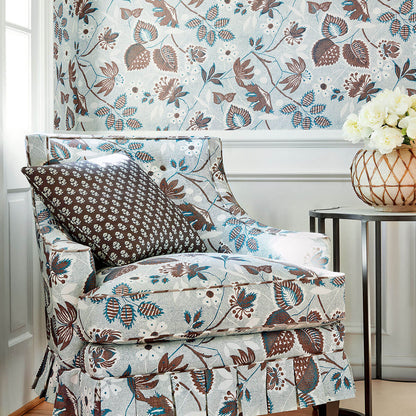 Anna French Antilles Indienne Hazel Wallpaper - Brown & Slate