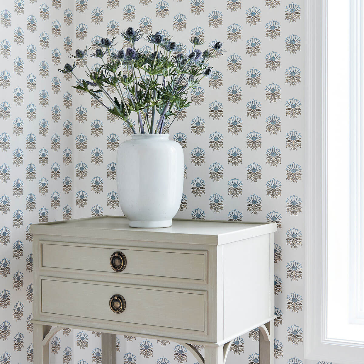 Anna French Antilles Milford Wallpaper - Spa Blue