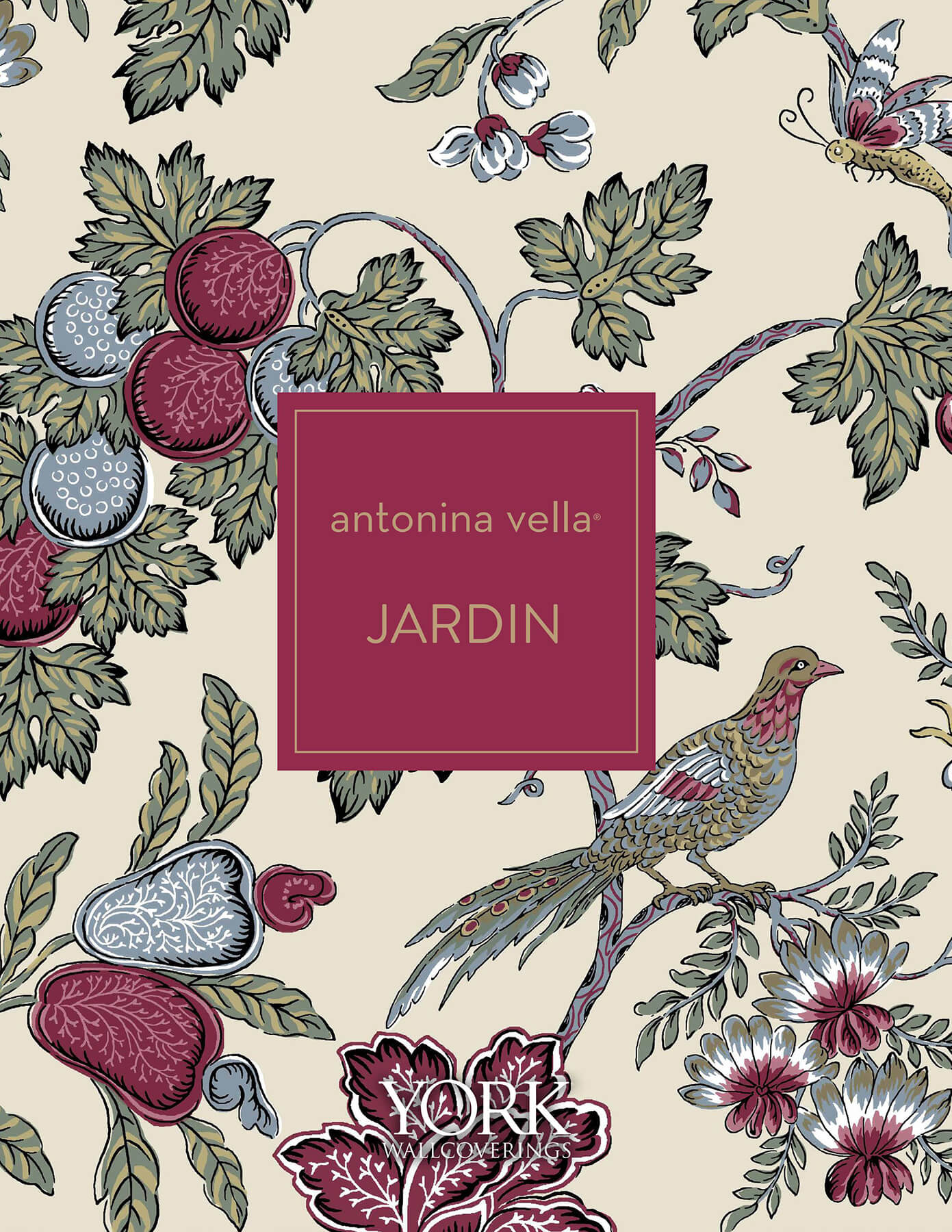 Antonina Vella Jardin Genevieve Wallpaper - Harbor Blue