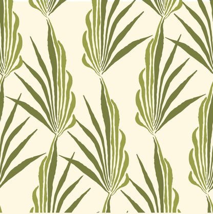 Mitchell Black Areca Palm Wallpaper - Green Leaf