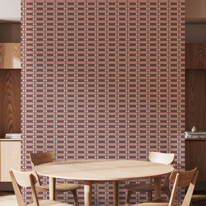 Mitchell Black Blessed Little Bungalow Lowcountry Sweetgrass Wallpaper - Blush Plum