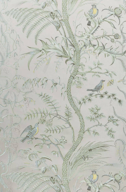 Brunschwig & Fils Bird And Thistle Wallpaper - SAMPLE