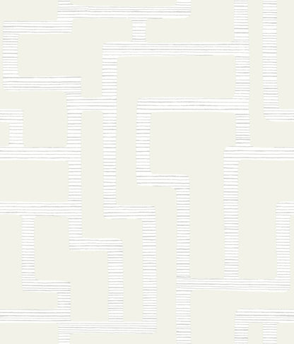 Black & White Resource Library Graphic Polyomino Wallpaper - Pearl