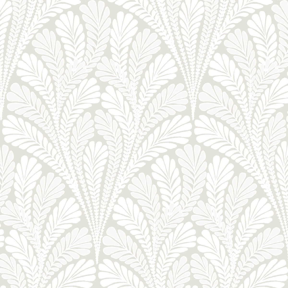 Black & White Resource Library Shell Damask Wallpaper - Cream & Pearl