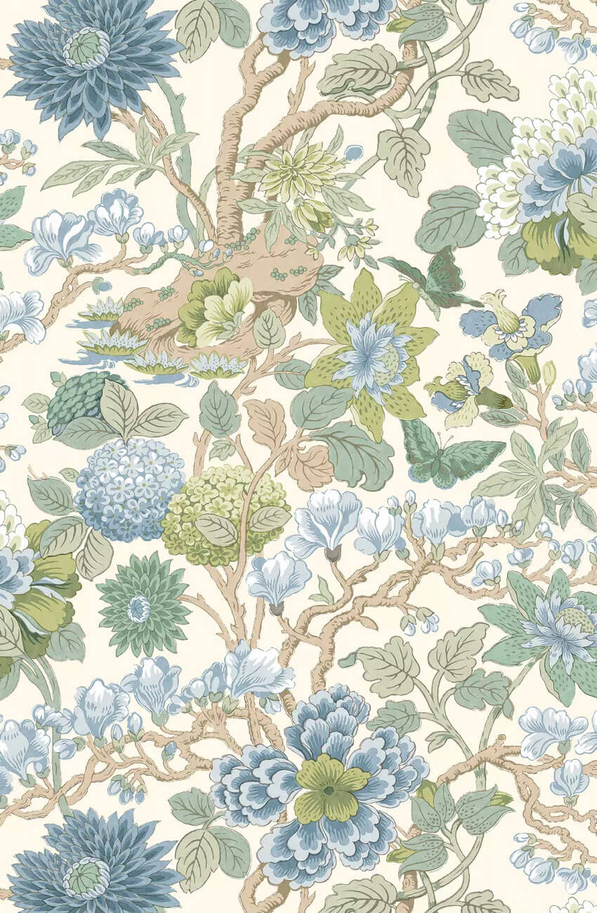 G P & J Baker Originals Little Magnolia Wallpaper - Willow