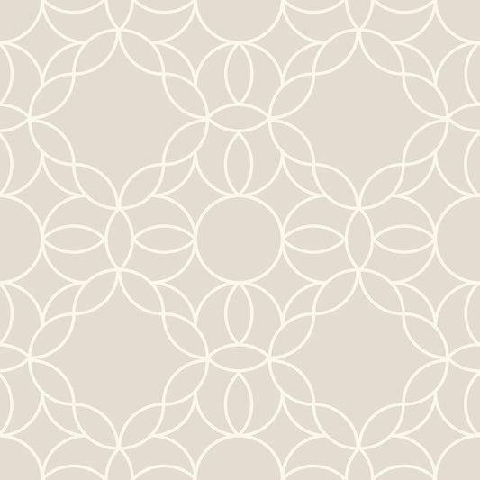 Mitchell Black Bloom Ring Wallpaper - Alabaster