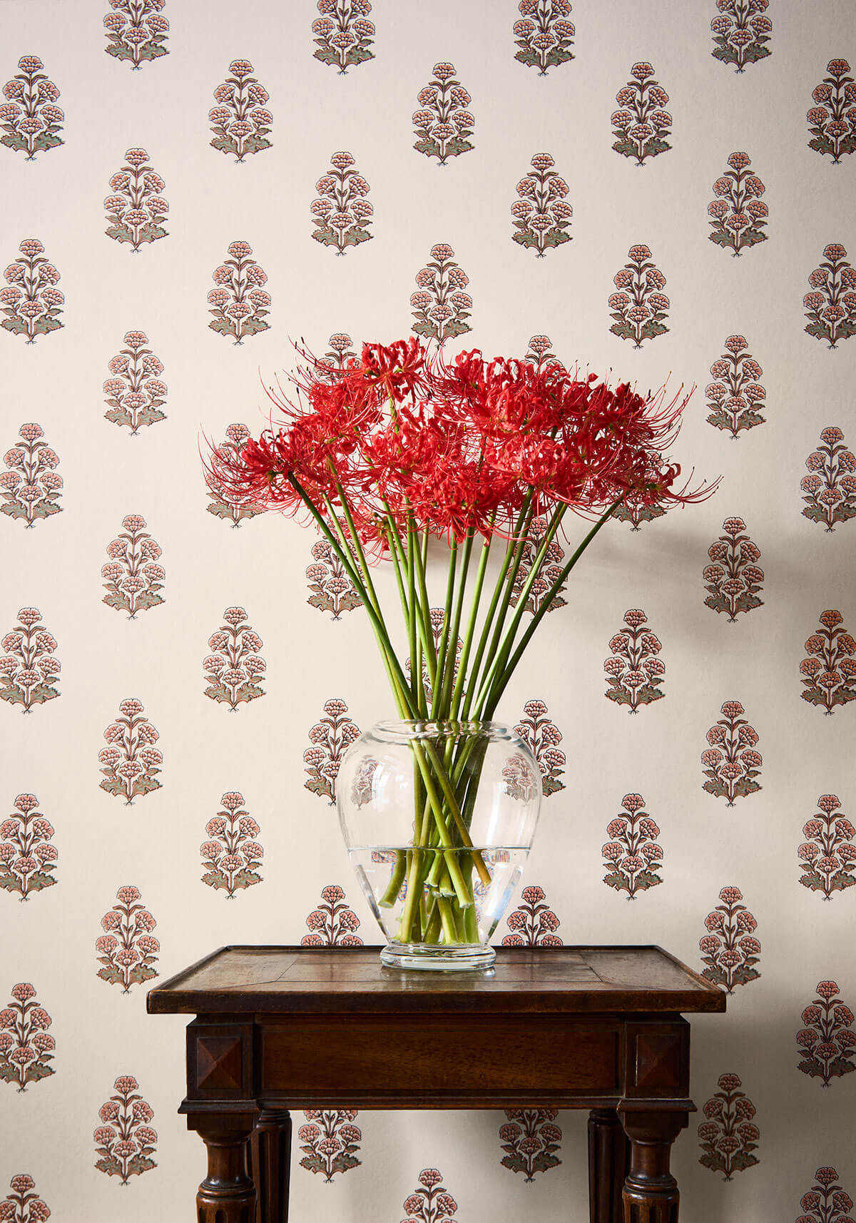 Thibaut Boxwood Audrey Wallpaper - Blush