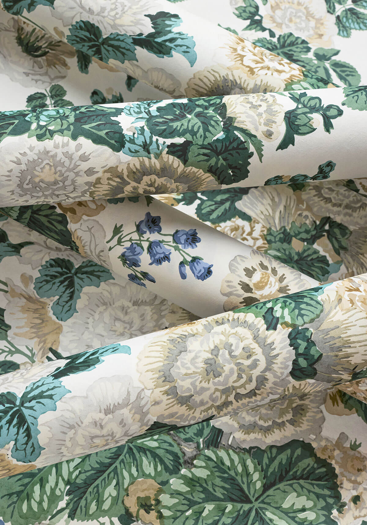 Thibaut Boxwood Hidcote Wallpaper - White