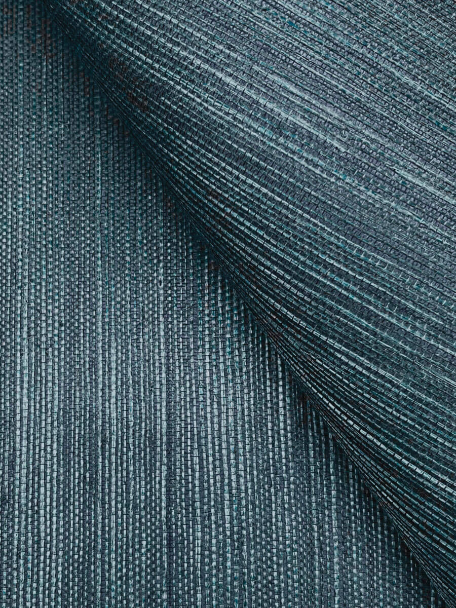 Ronald Redding Sisal Grasscloth Wallpaper - Blue
