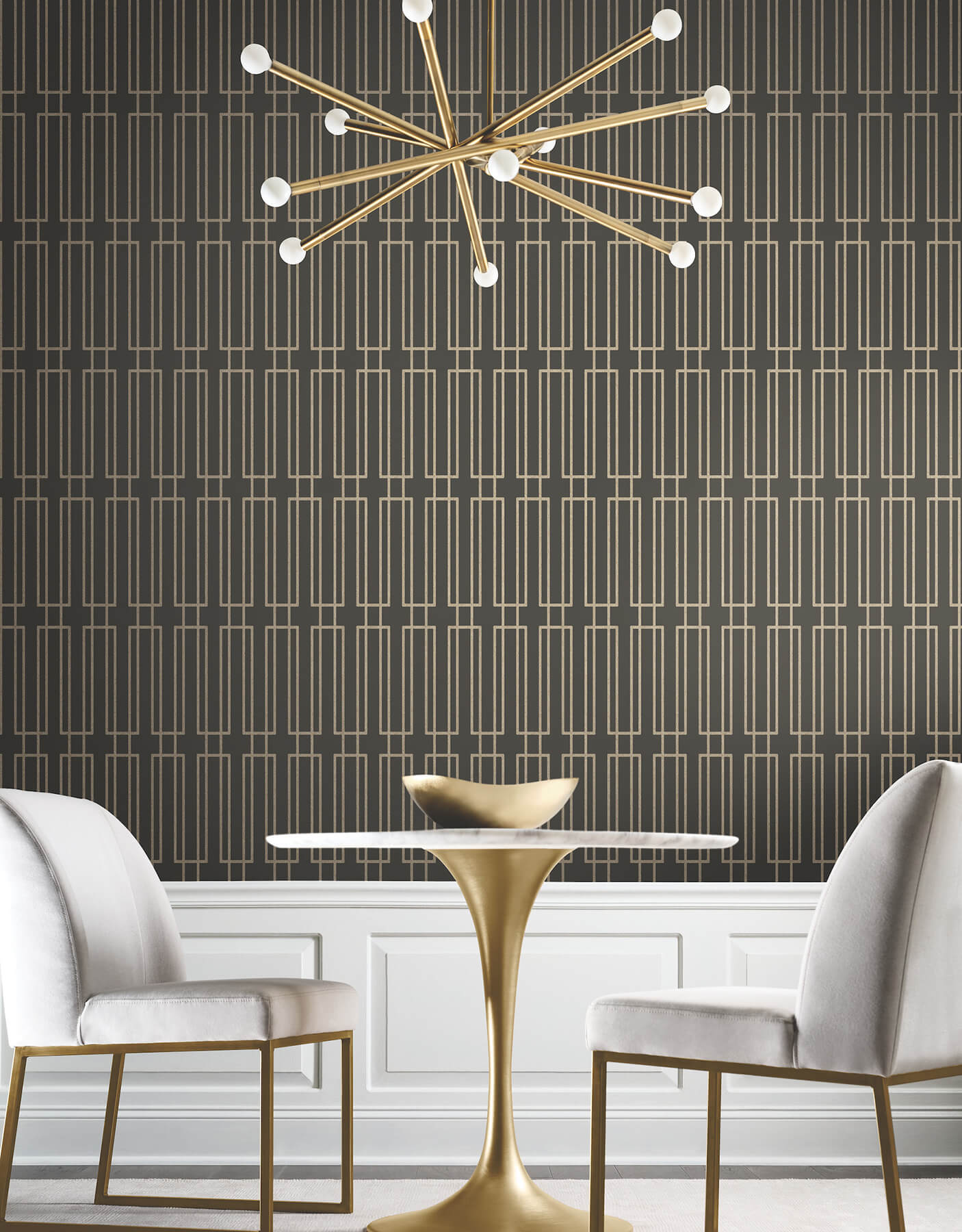 Candice Olson Decadence Terrace Wallpaper - Charcoal
