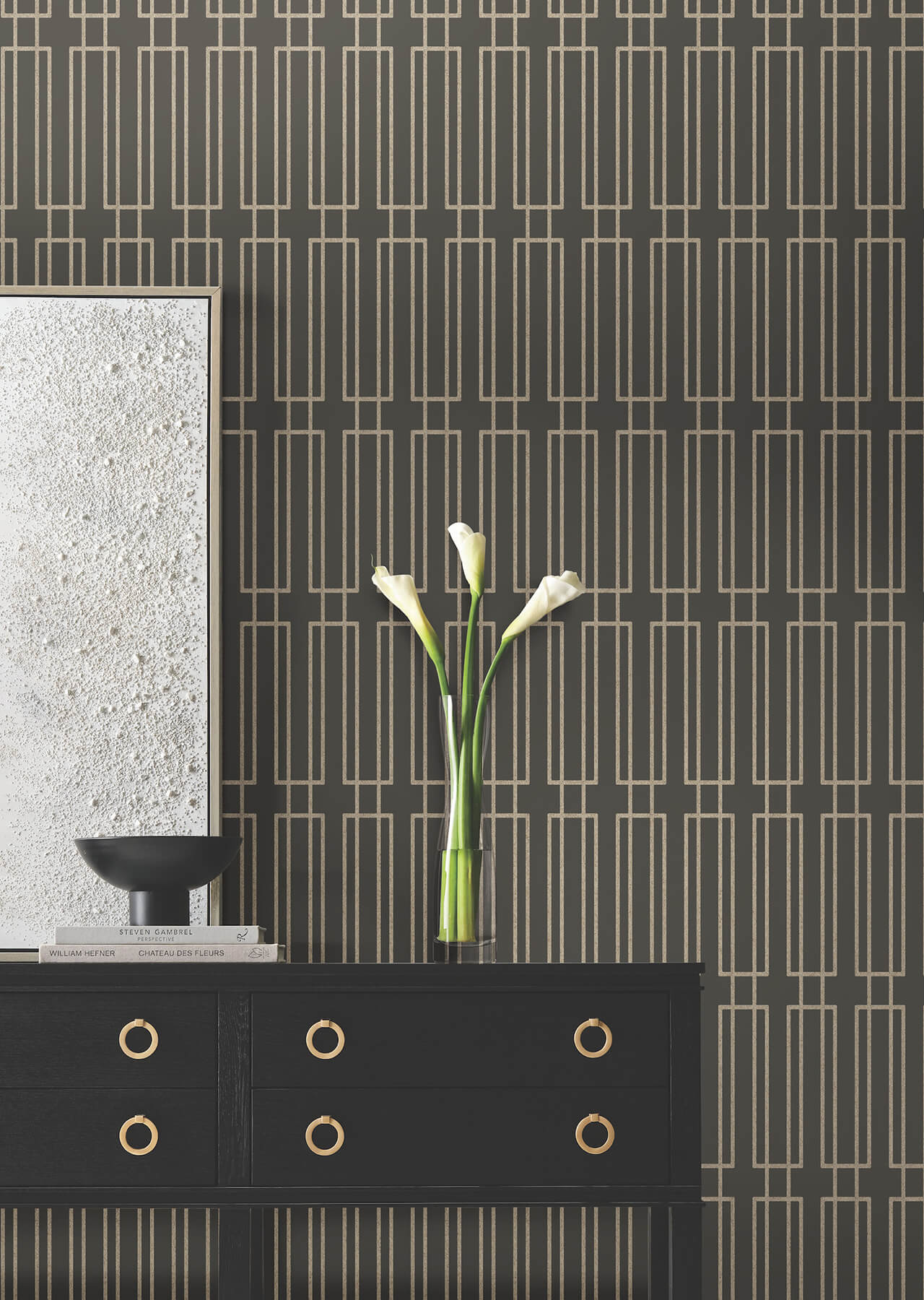Candice Olson Decadence Terrace Wallpaper - Charcoal