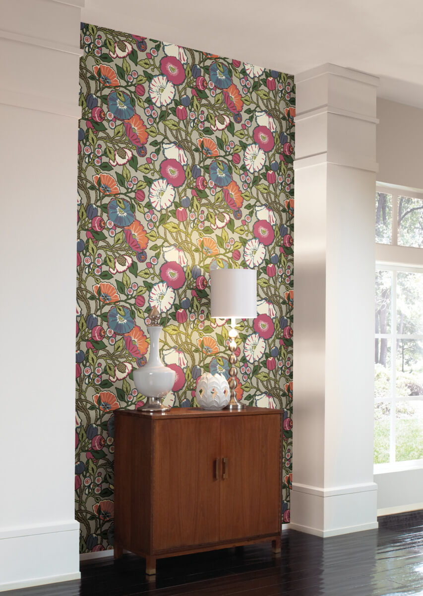 Conservatory Vincent Poppies Wallpaper - Brights