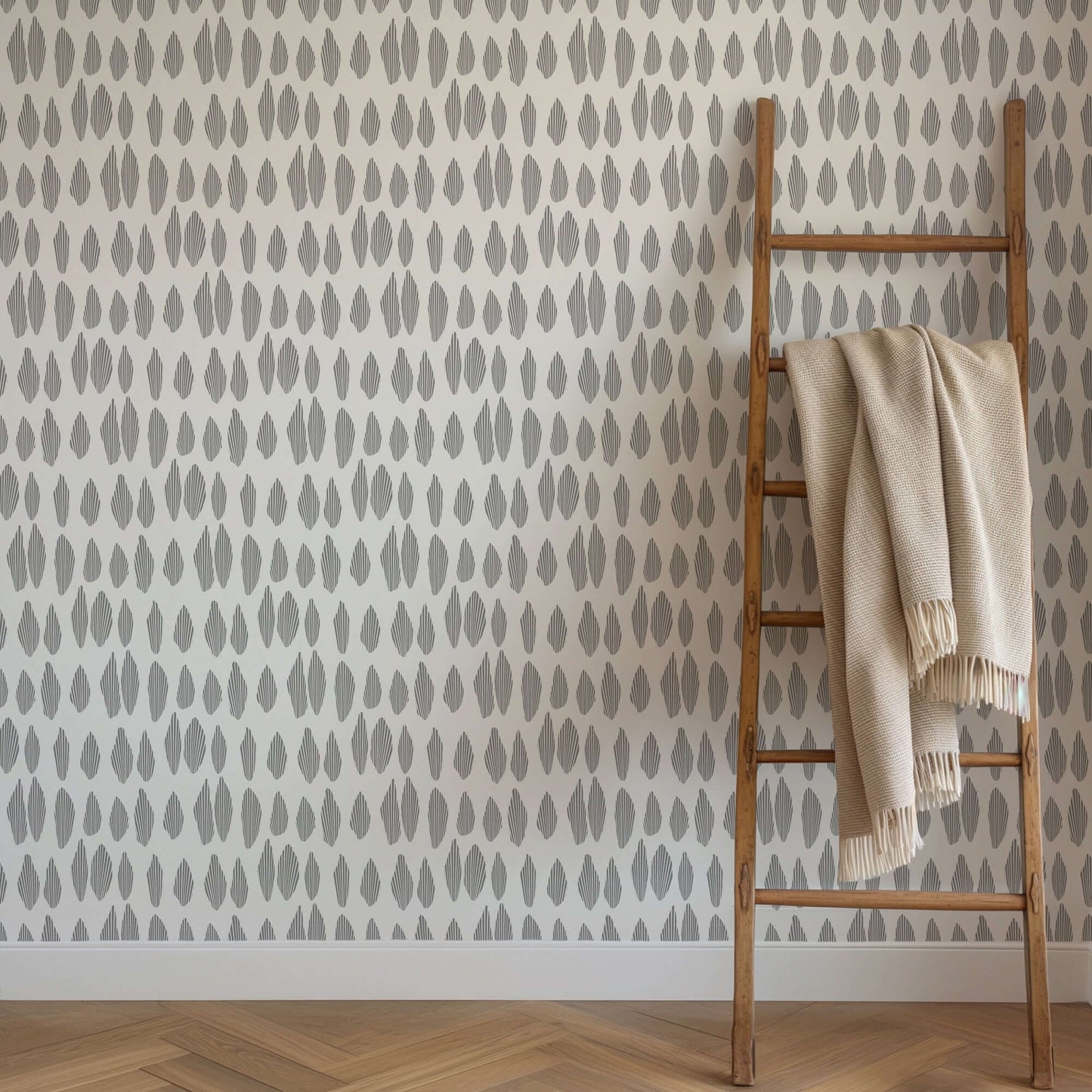 Mitchell Black Lome Cascade Wallpaper - Charcoal