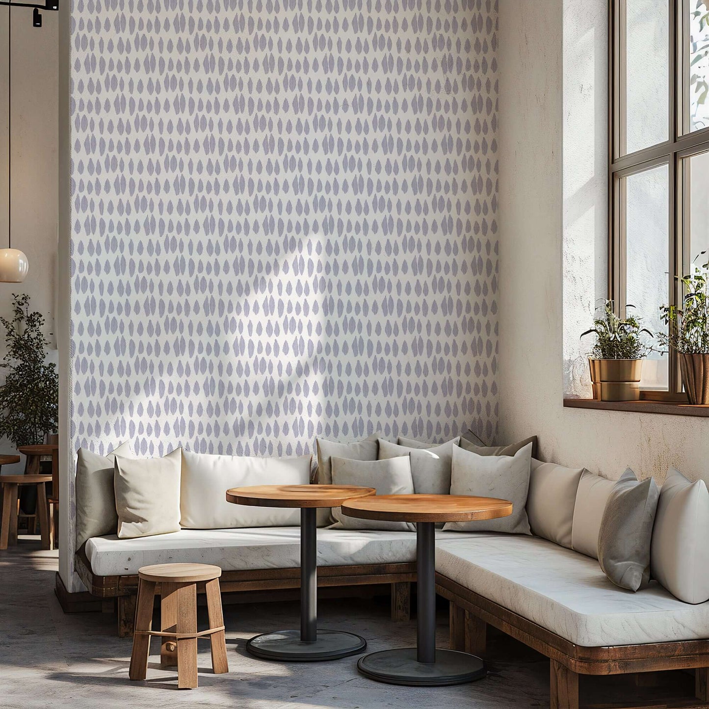 Mitchell Black Lome Cascade Wallpaper - Lavender