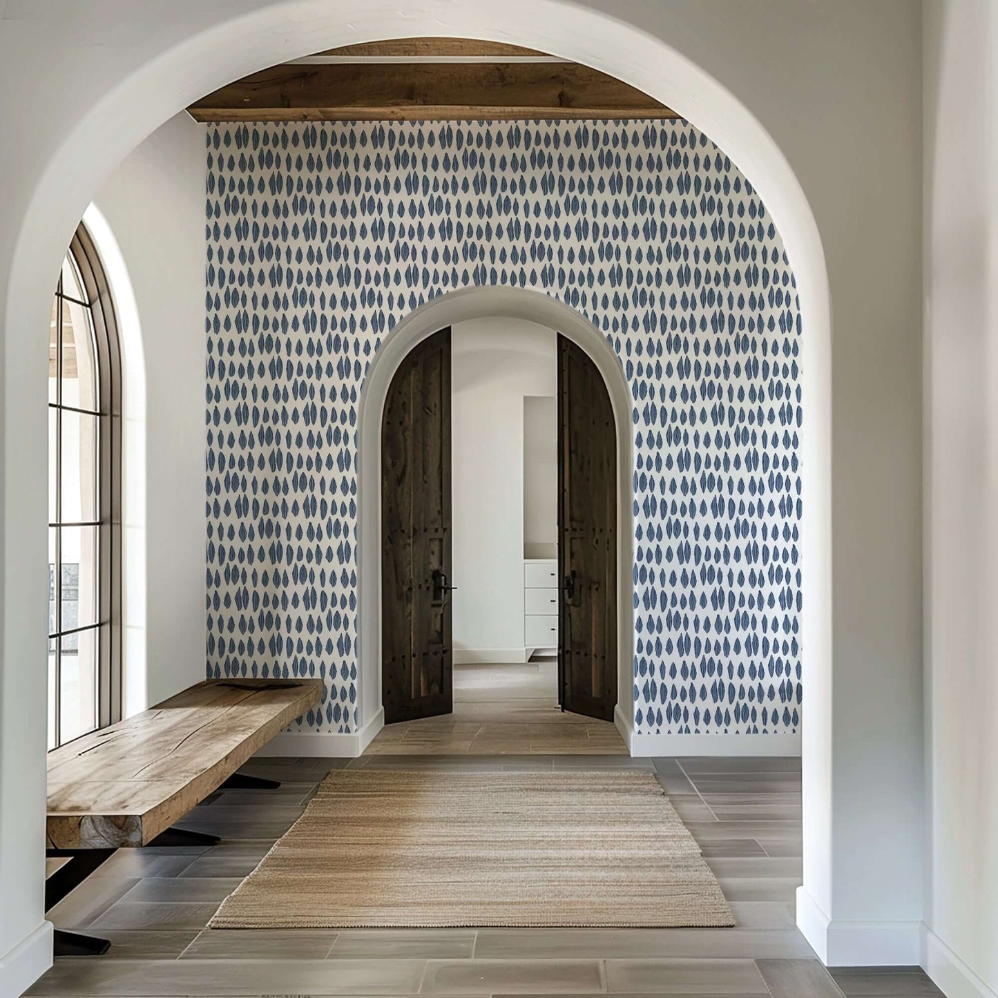 Mitchell Black Lome Cascade Wallpaper - Marine
