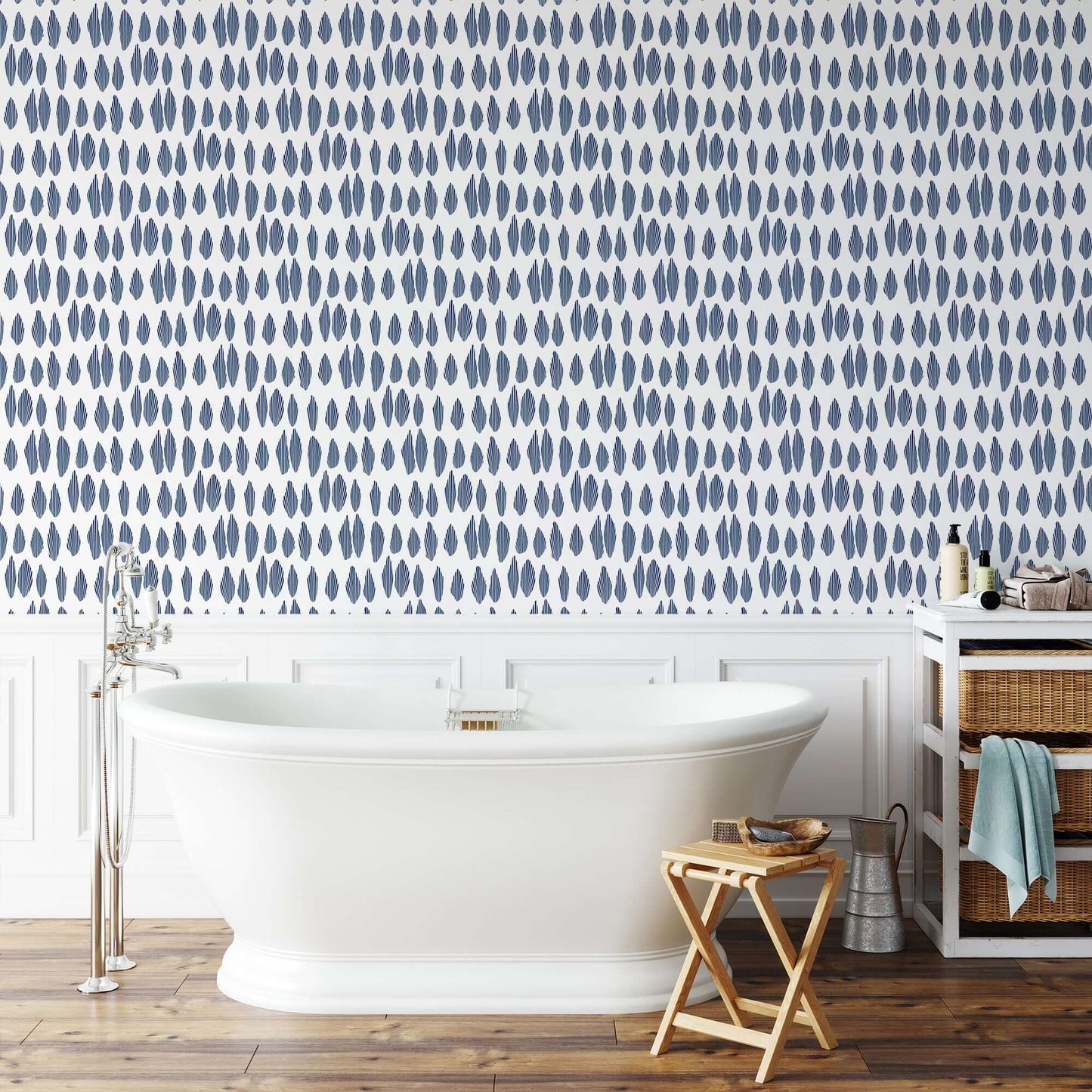 Mitchell Black Lome Cascade Wallpaper - Marine