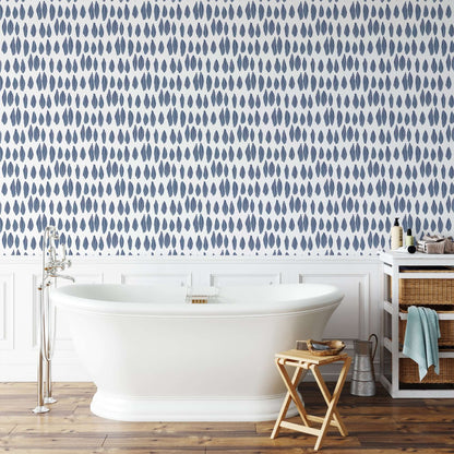 Mitchell Black Lome Cascade Wallpaper - Marine