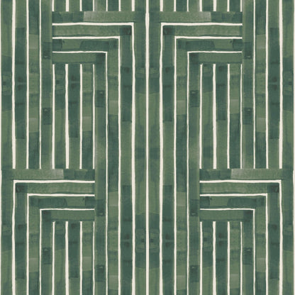 Mitchell Black Organic Chiseled Wallpaper - Emerald