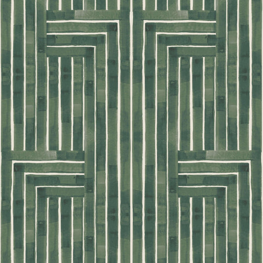 Mitchell Black Organic Chiseled Wallpaper - Emerald