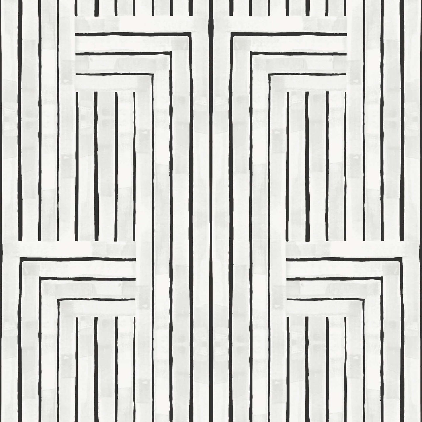 Mitchell Black Organic Chiseled Wallpaper - Marble White