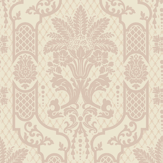Mitchell Black Columnar Bloom Wallpaper - Blush Linen
