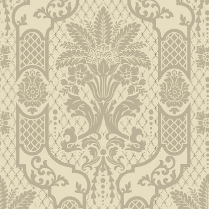 Mitchell Black Columnar Bloom Wallpaper - Champagne
