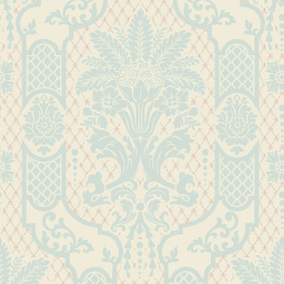 Mitchell Black Columnar Bloom Wallpaper - Eggshell