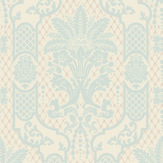 Mitchell Black Columnar Bloom Wallpaper - Eggshell