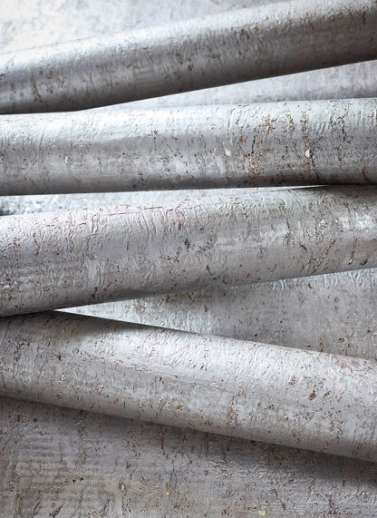 Thibaut Modern Resource Cork Wallpaper - Metallic Silver
