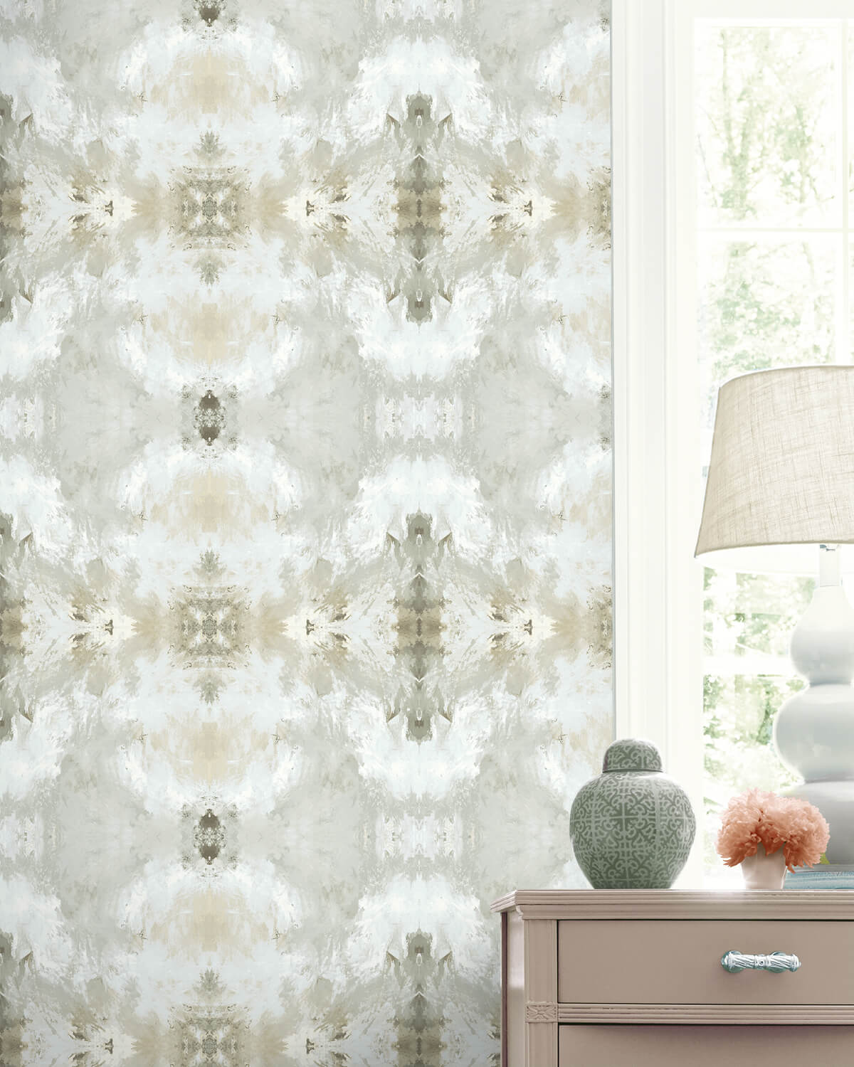 Daisy Bennett West Boulevard Collection Kaleidoscope Wallpaper - Grey