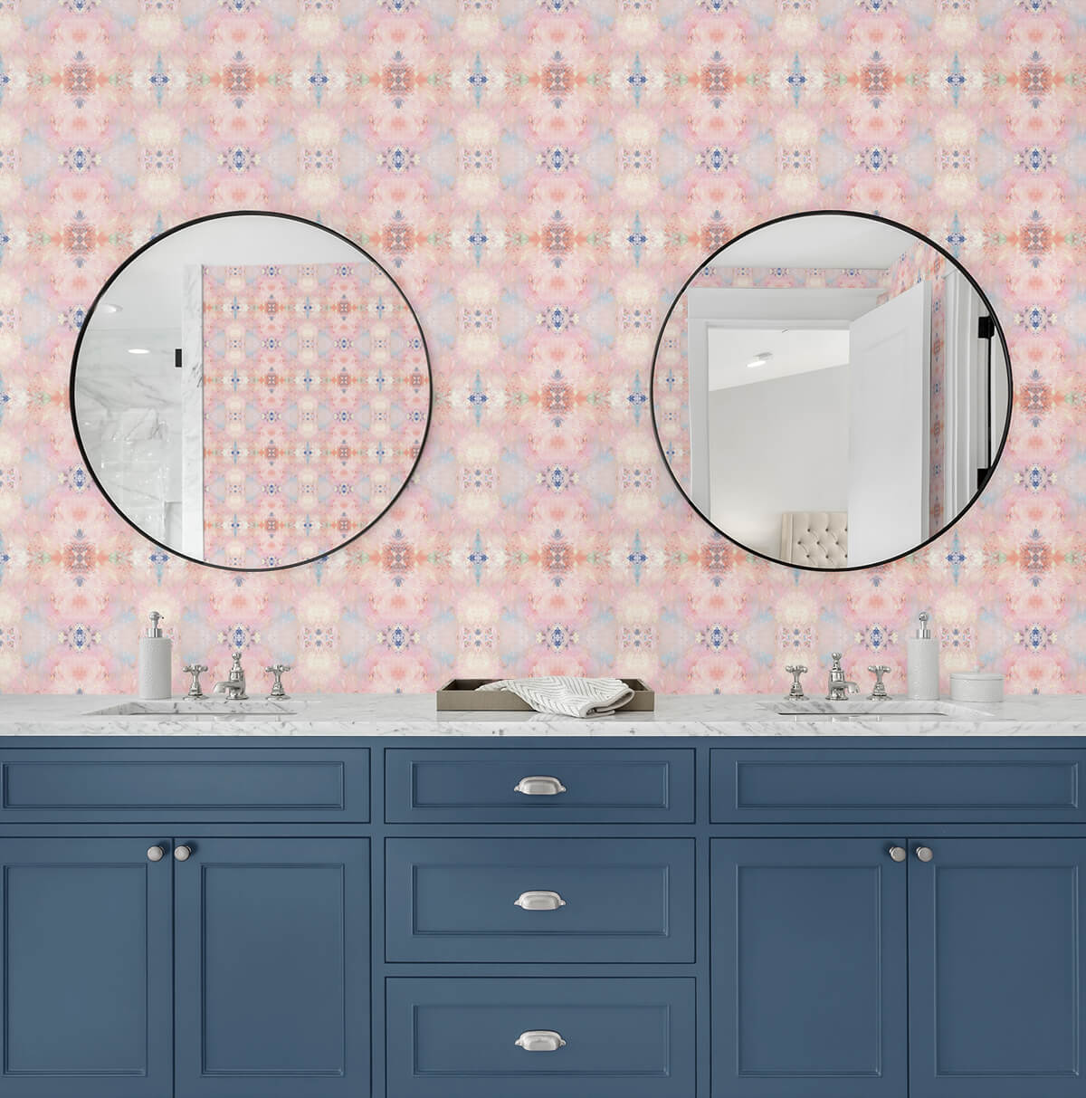 Daisy Bennett West Boulevard Collection Kaleidoscope Wallpaper - Pink