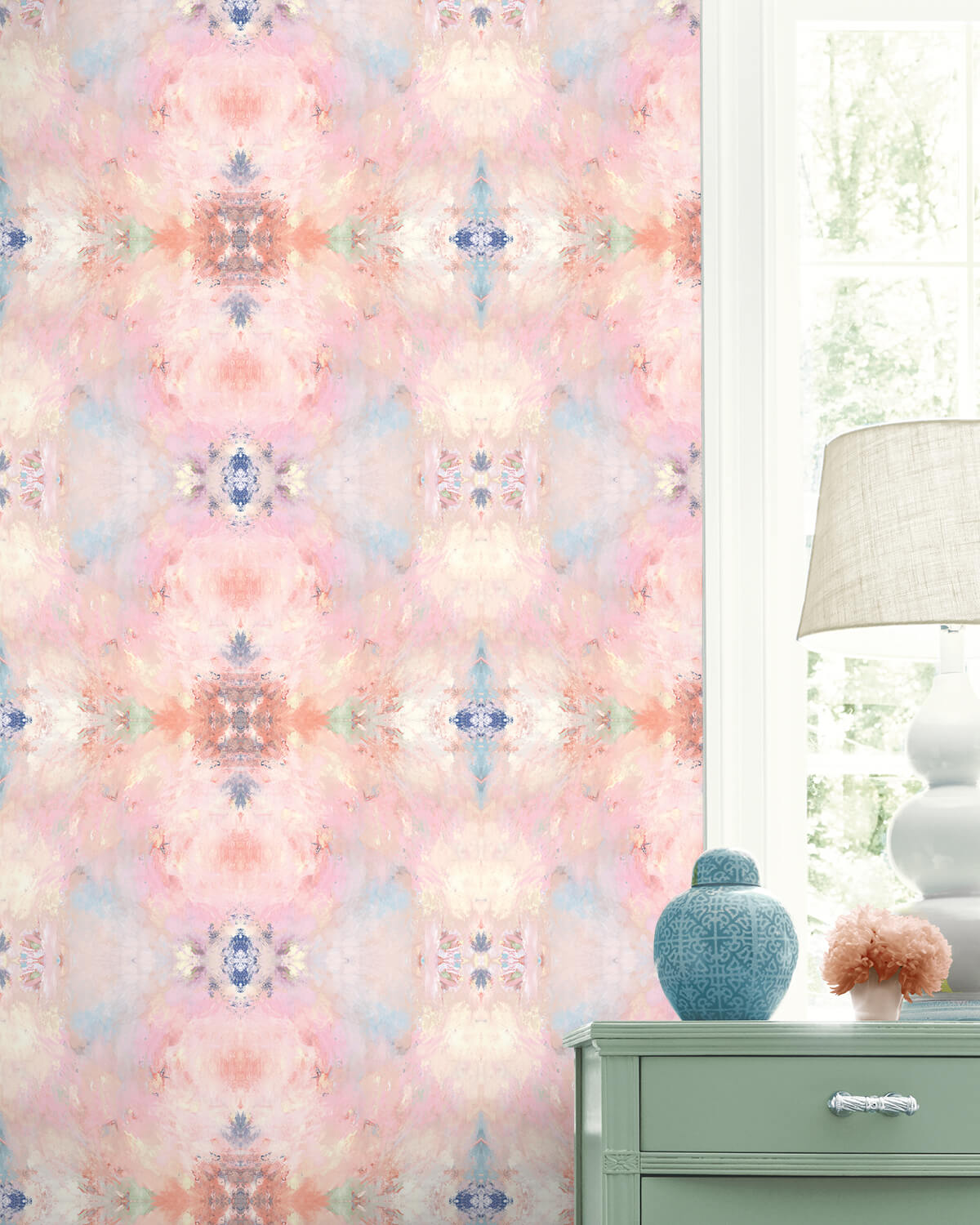 Daisy Bennett West Boulevard Collection Kaleidoscope Wallpaper - Pink