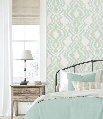 Daisy Bennett West Boulevard Collection Moirella Wallpaper - Chartreuse