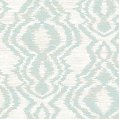 Daisy Bennett West Boulevard Collection Moirella Wallpaper - Seaglass