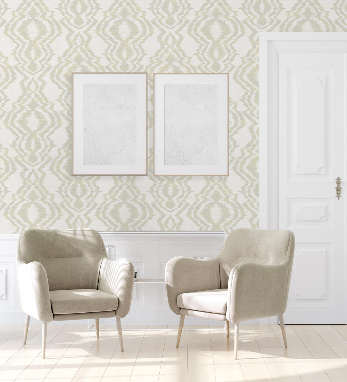 Daisy Bennett West Boulevard Collection Moirella Wallpaper - Taupe