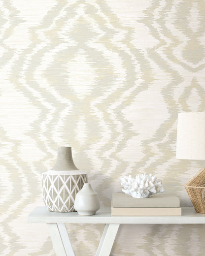 Daisy Bennett West Boulevard Collection Moirella Wallpaper - Taupe