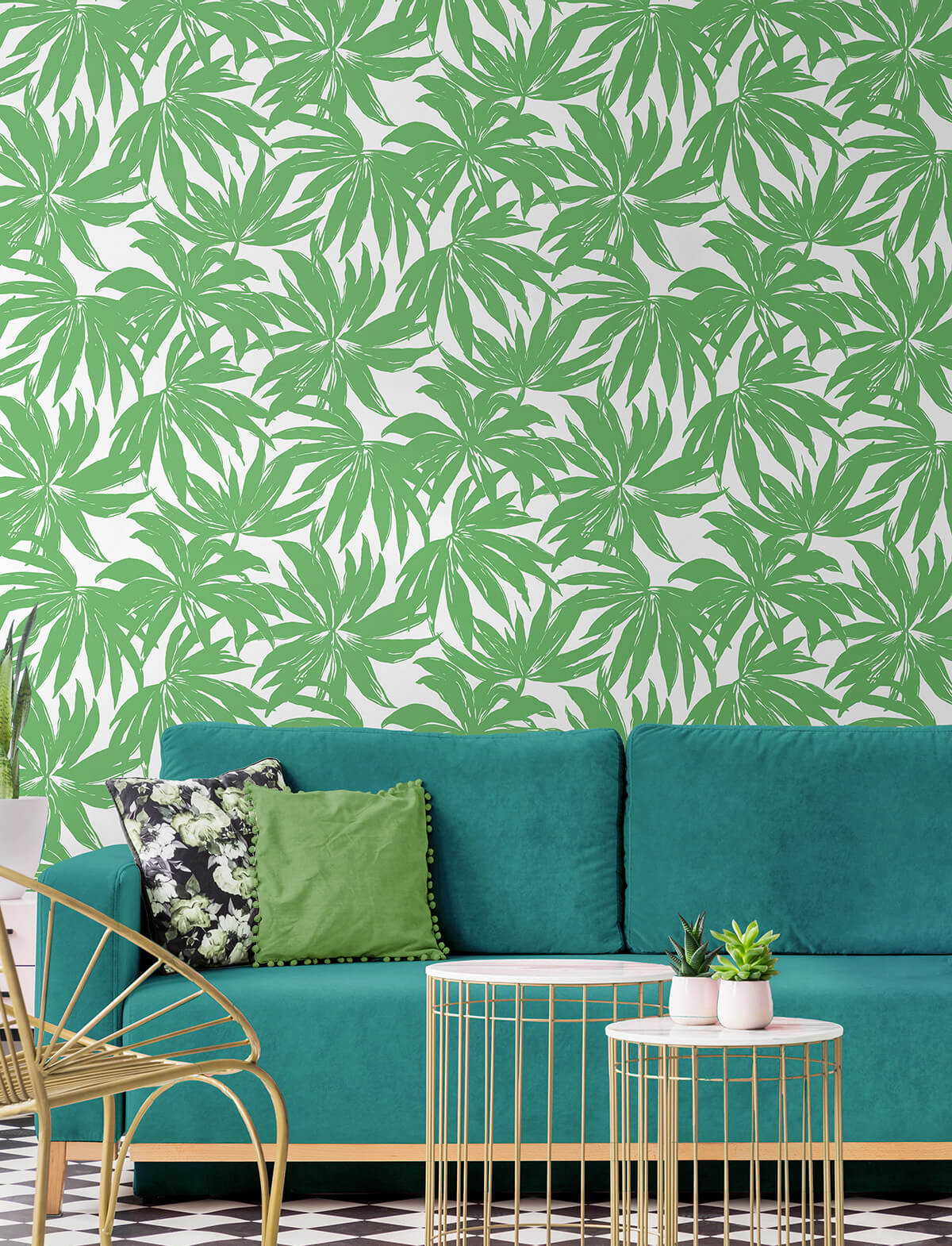 Daisy Bennett West Boulevard Collection Palma Wallpaper - Green