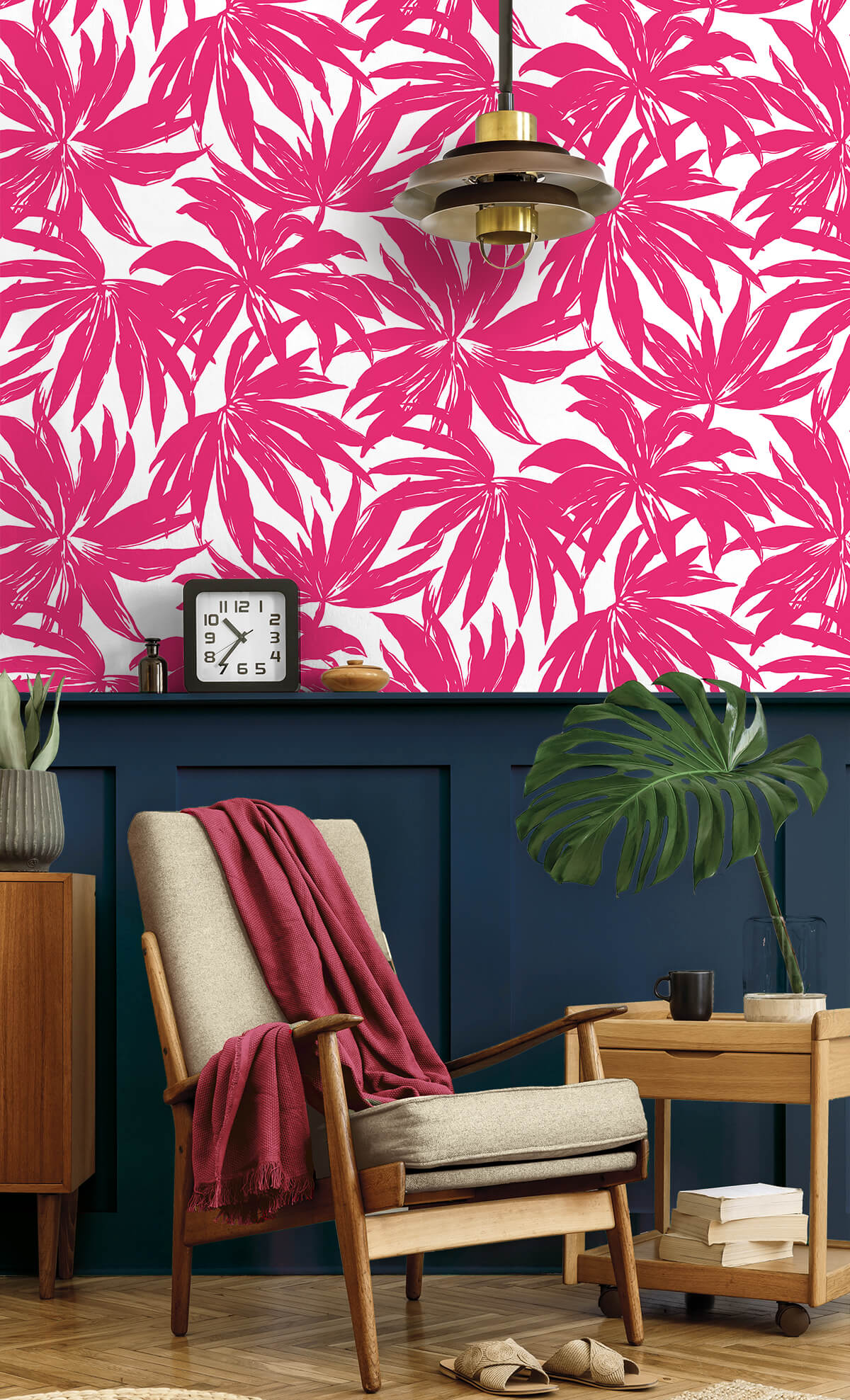 Daisy Bennett West Boulevard Collection Palma Wallpaper - Hot Pink