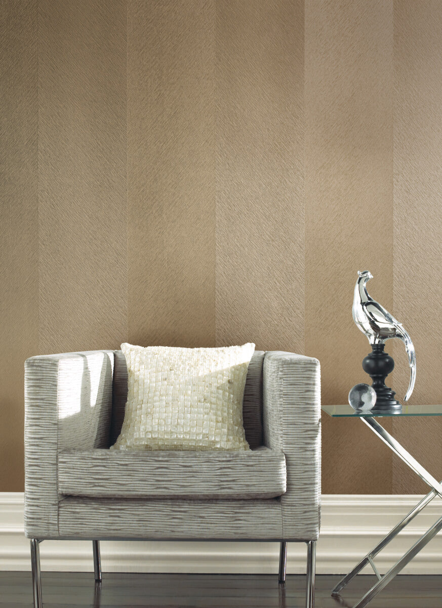 Dazzling Dimensions Volume II Etched Chevron Wallpaper - Gold