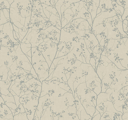 Antonina Vella Dazzling Dimensions Luminous Branches Wallpaper - Taupe & Silver