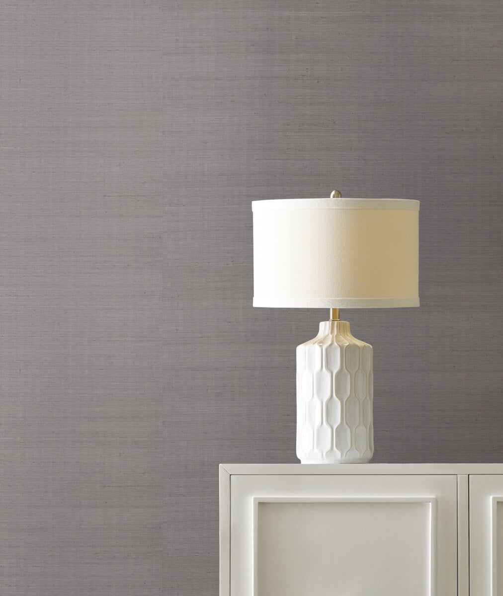 York Designer Sisals Grasscloth Wallpaper - Platinum