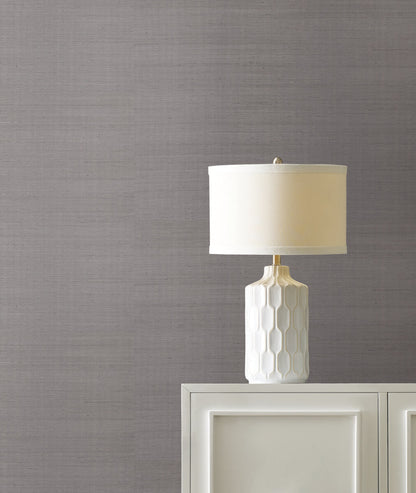 York Designer Sisals Grasscloth Wallpaper - Platinum