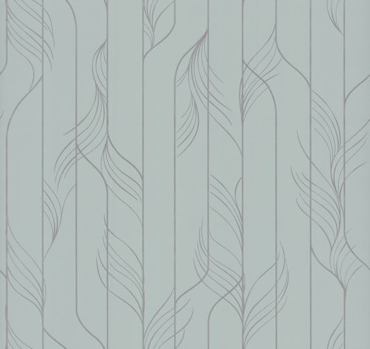 Candice Olson Decadence Elemental Thread Wallpaper - Blue & Silver