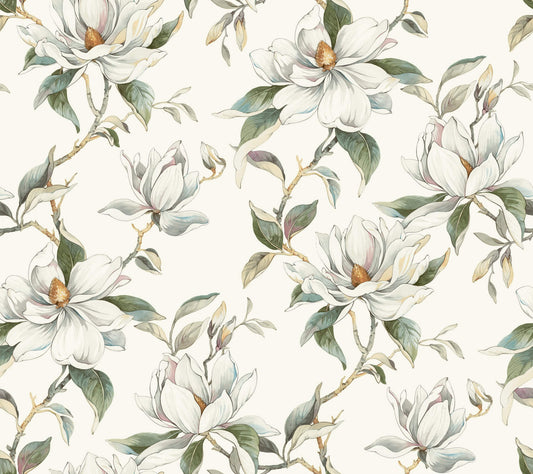 Candice Olson Decadence Garden Jewels Wallpaper - White