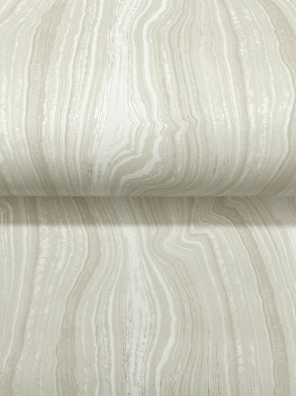 Candice Olson Decadence Mineral Shimmer Wallpaper - White & Pearl
