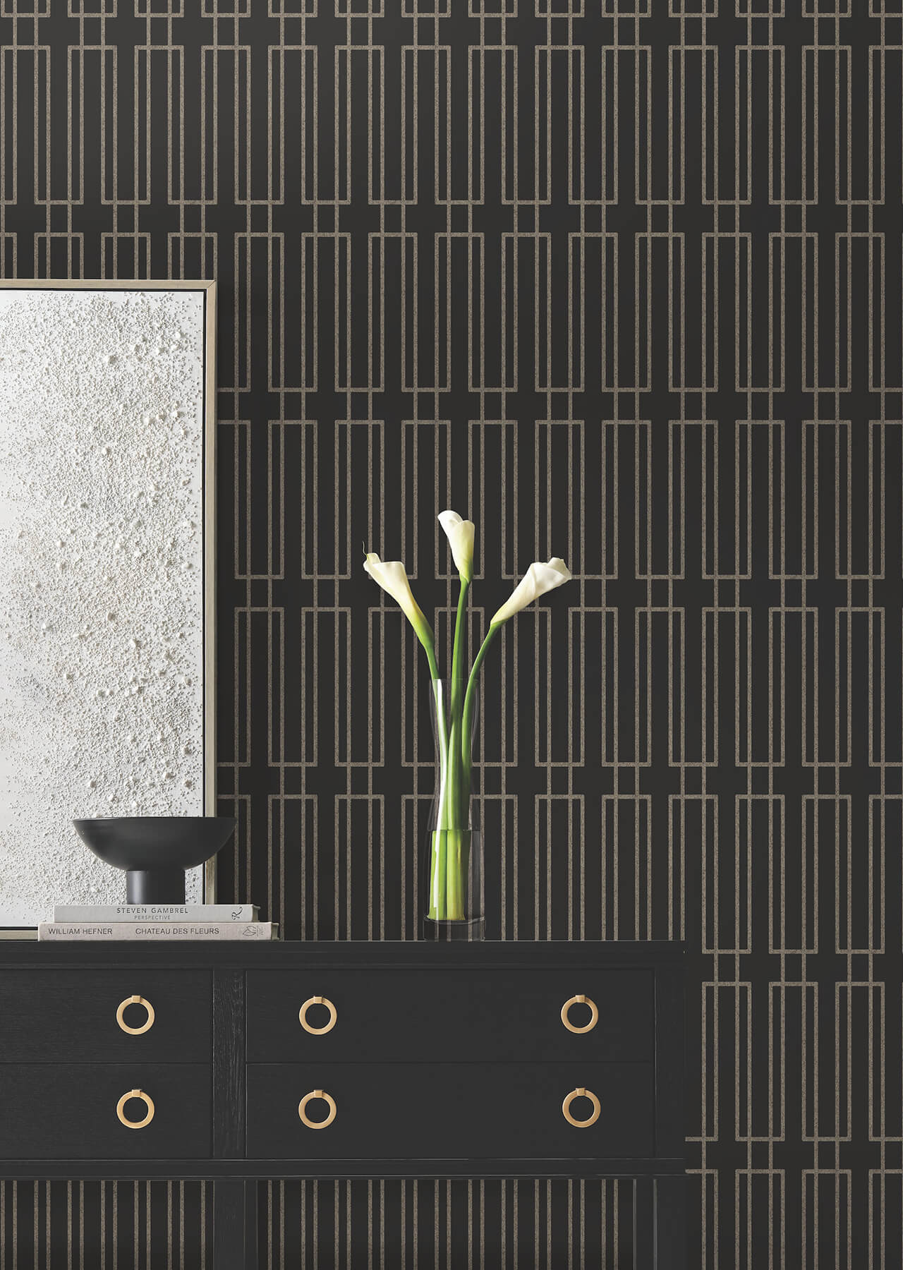 Candice Olson Decadence Terrace Wallpaper - Black