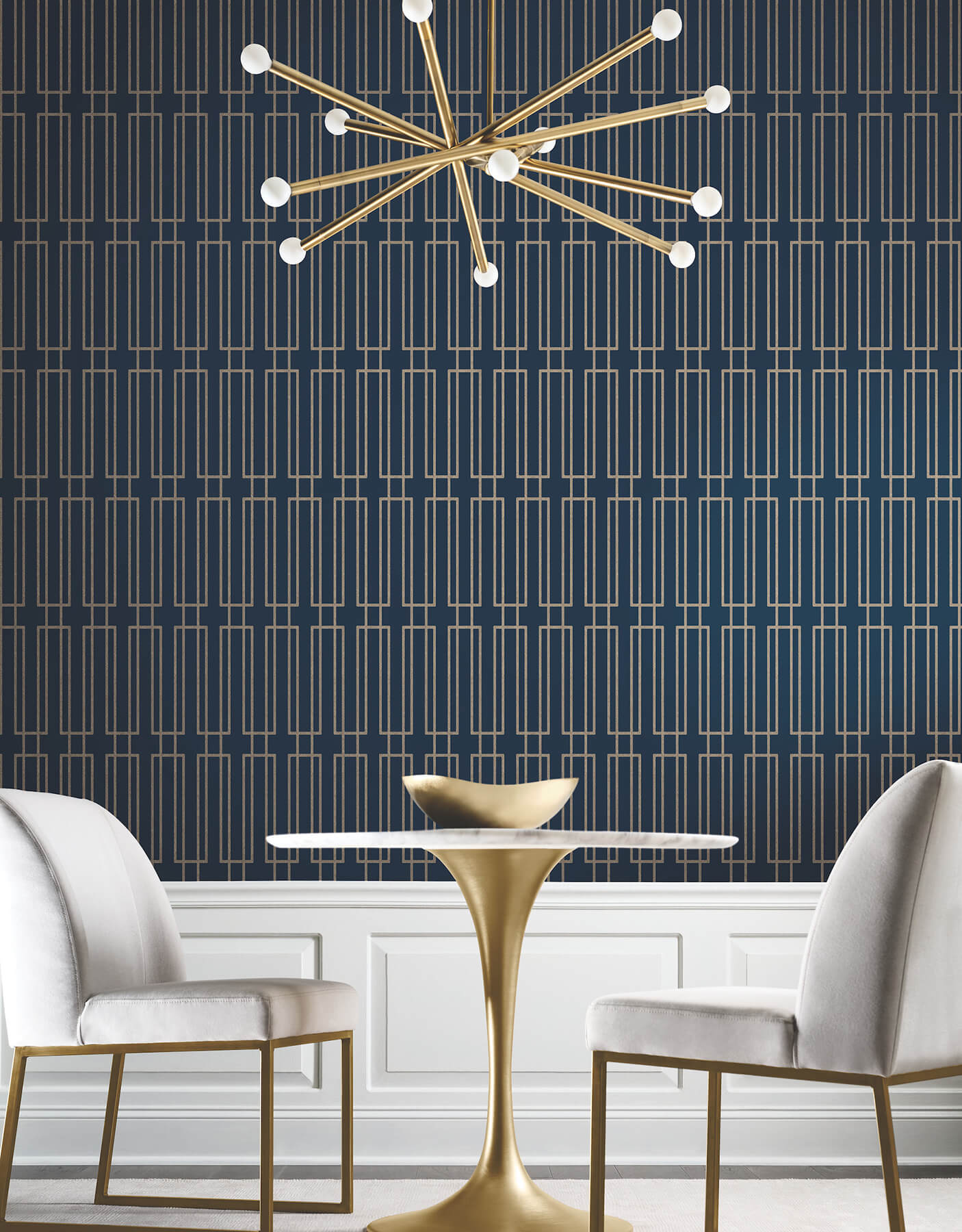 Candice Olson Decadence Terrace Wallpaper - Navy